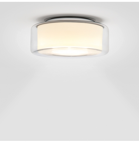 Plafondlamp Curling Transparant/cilinder Opaal Led