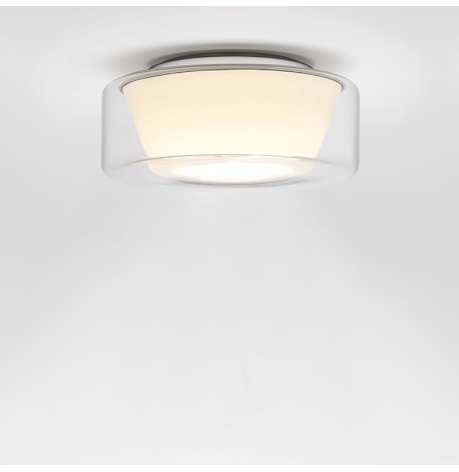 Plafondlamp Curling Transparant/konisch Opaal